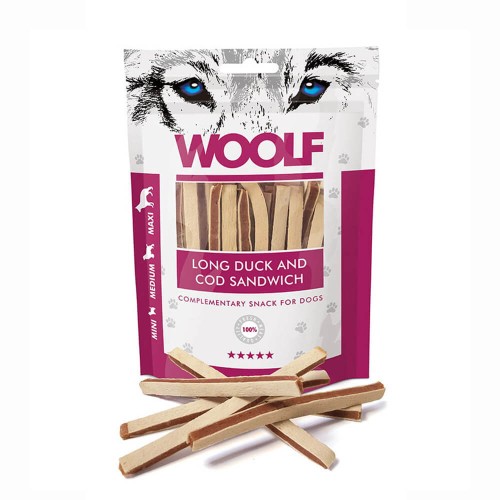 WOOLF Long Duck and Cod Sandwich 100g