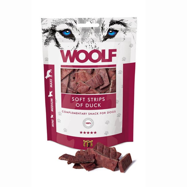 WOOLF Soft Strips of Duck 100g