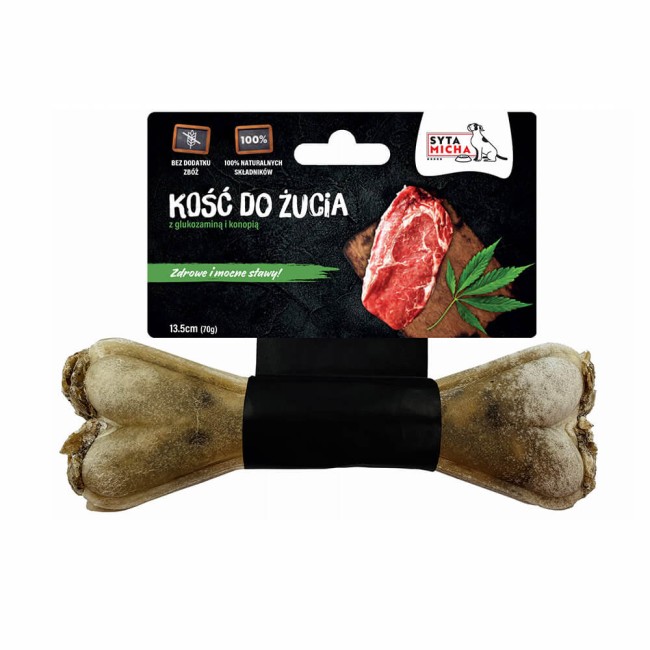 Syta Micha Kość do żucia na mocne stawy z glukozaminą przysmak dla psa 13,5cm