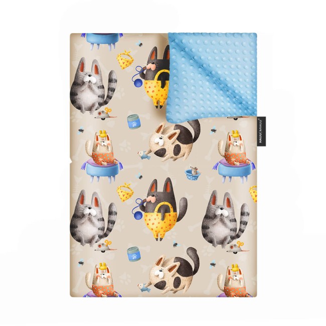 Kocyk dla kota "KOTki psotki" Rozmiar kocyki koty 50x75cm 