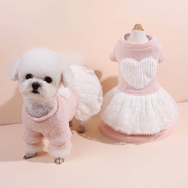 Sukienka dla psa Love in Pink Pudrowy Róż Rozmiar S 