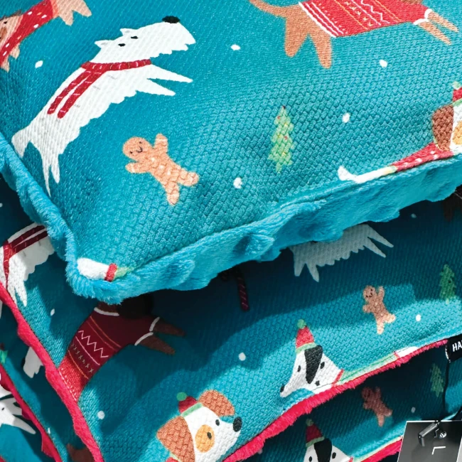 Świąteczne poduszki dla psów