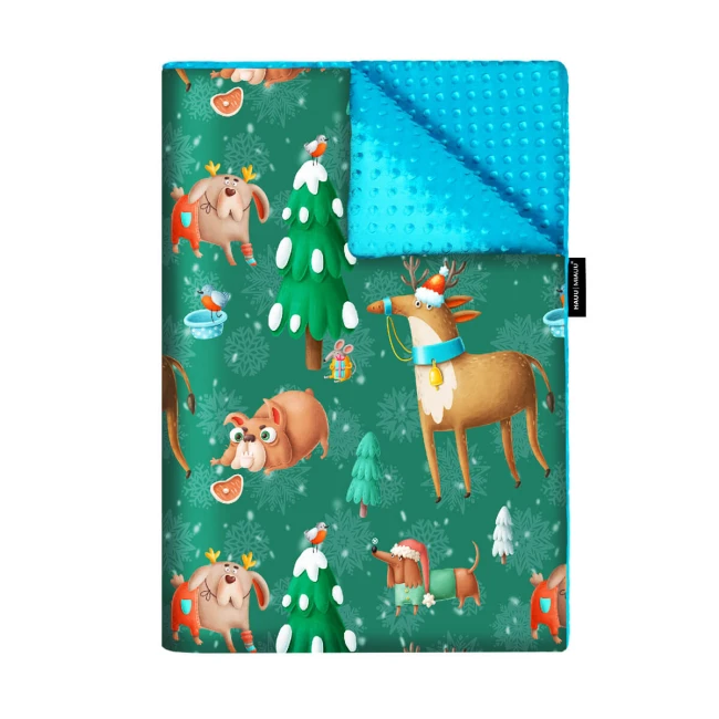 Świąteczny kocyk dla psa