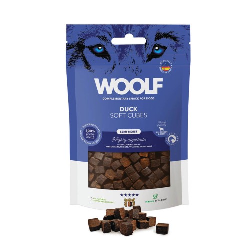 Woolf Soft Cubes Monoprotein Duck 100g