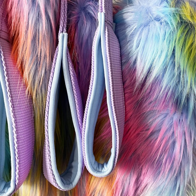 Szarpak Krótki dla psa BUNGEE Wrzosowy Rainbow