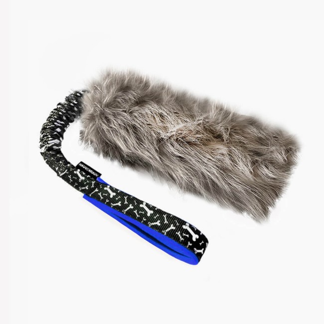 Szarpak krótki dla psa BUNGEE Black Bones Chaber