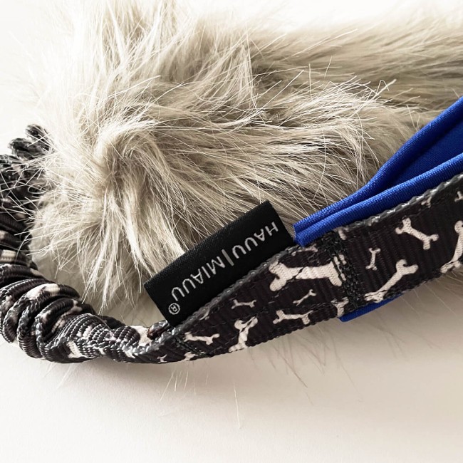 Szarpak krótki dla psa BUNGEE Black Bones Chaber